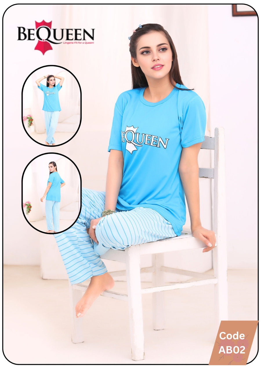Be Queen Night Suits T-Shirt Trouser