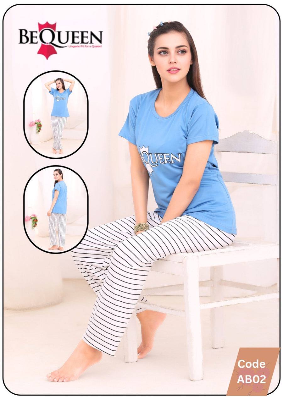 Be Queen Night Suits T-Shirt Trouser