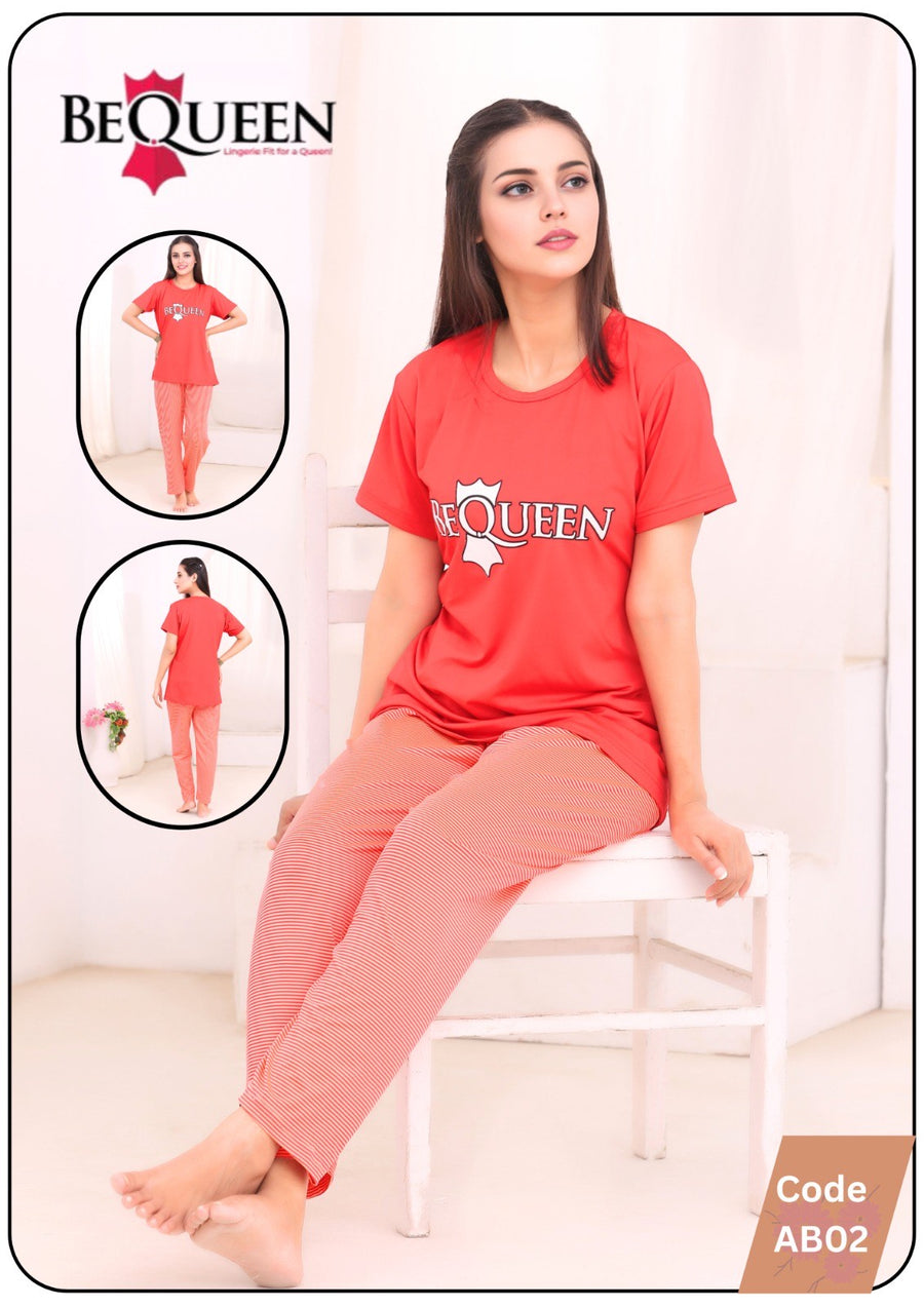 Be Queen Night Suits T-Shirt Trouser