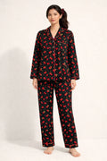 Cherry Bliss Linen Pajama Suit