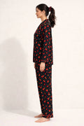 Cherry Bliss Linen Pajama Suit