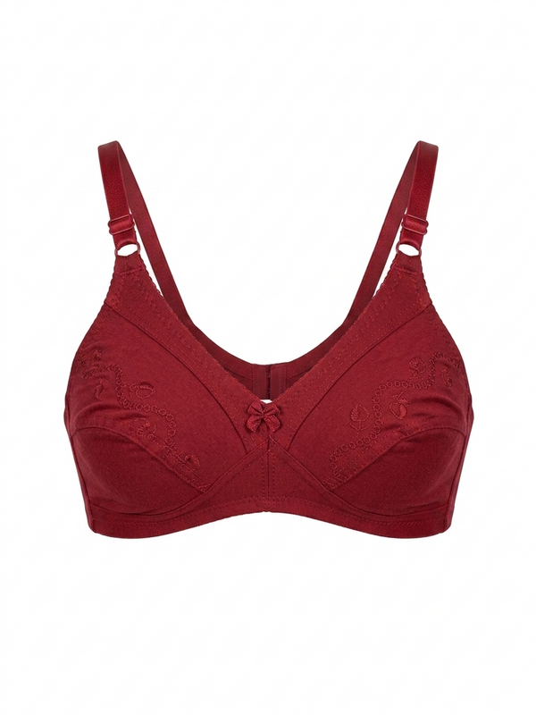 Embroidery Cotton T-Shirt Bra
