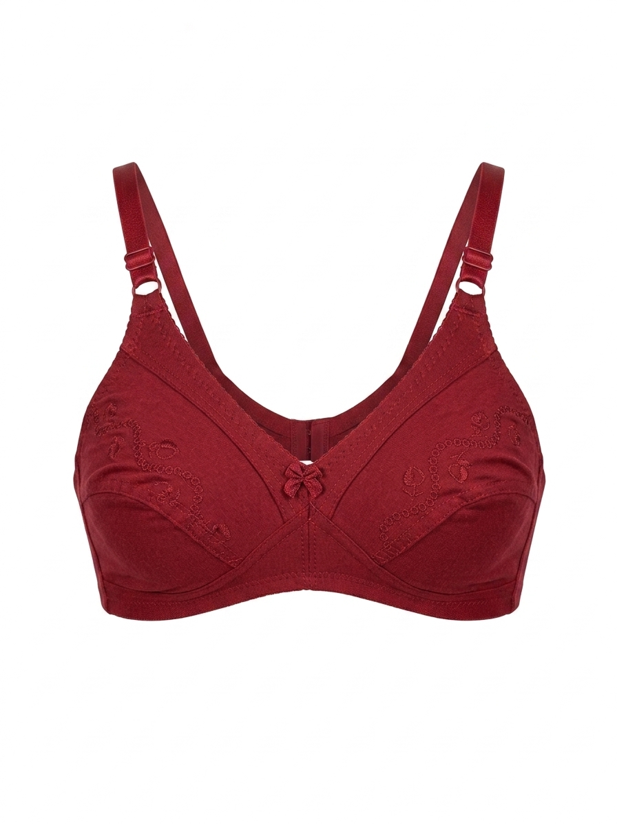 Embroidery Cotton T-Shirt Bra