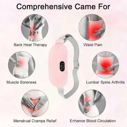 Period Cramp Relief Belt - Heating Pad with Massager for Women