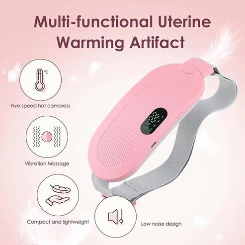 Period Cramp Relief Belt - Heating Pad with Massager for Women