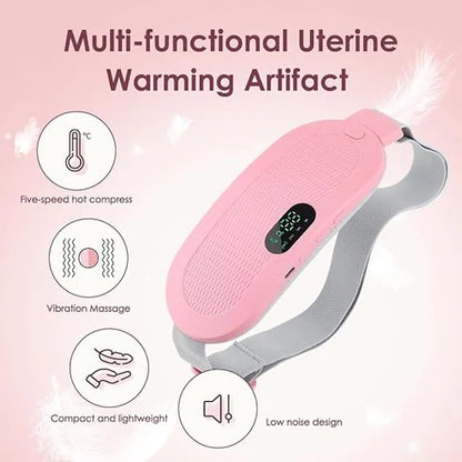 Period Cramp Relief Belt - Heating Pad with Massager for Women