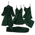 Femenica Royal Bridal Silk Nightgown Set (5pcs)