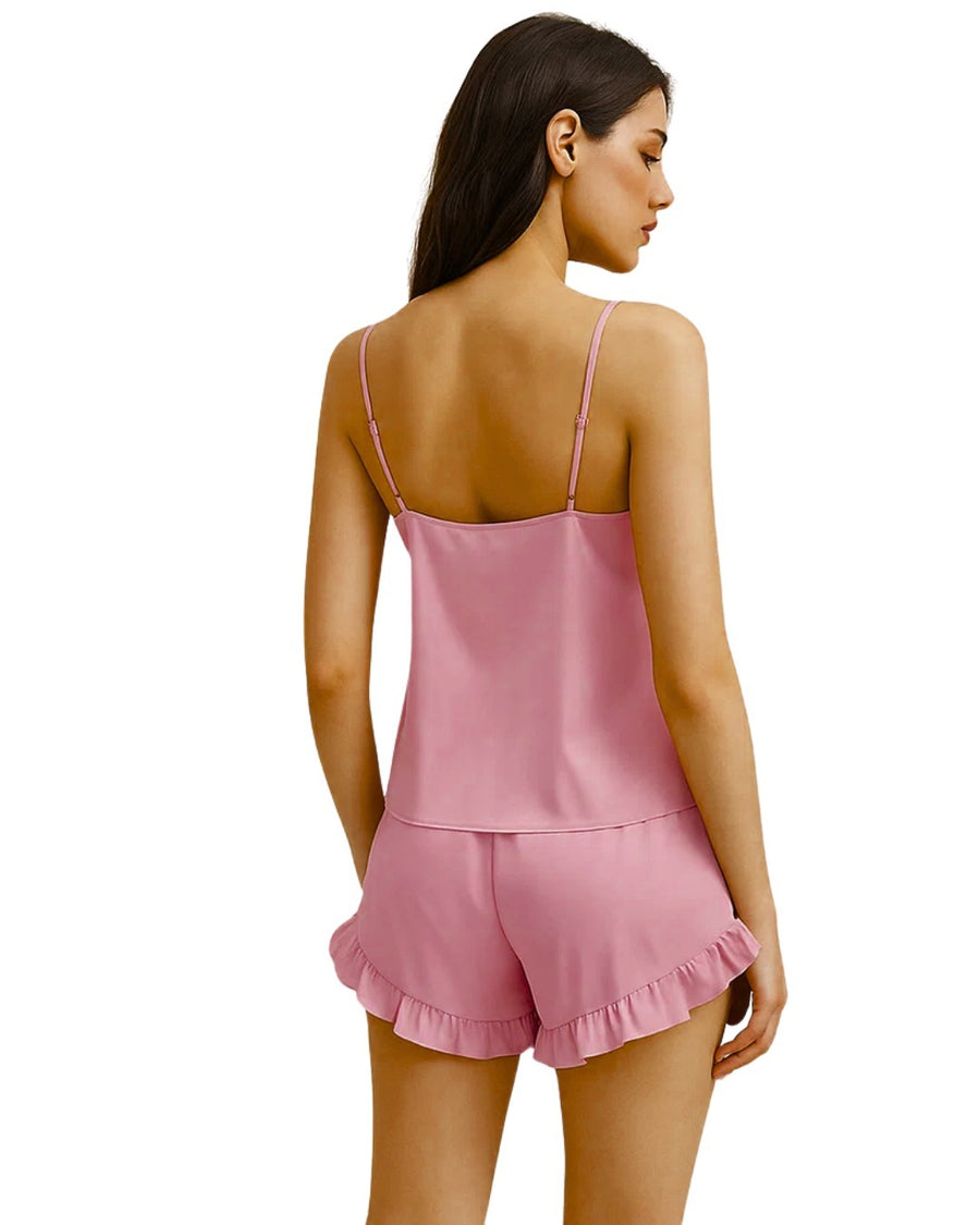Silk Camisole & Shorts Night Wear Set