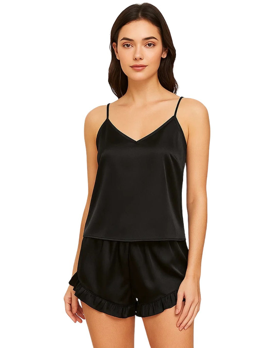 Silk Camisole & Shorts Night Wear Set