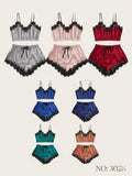 Silk Lace 2 Pcs Set Crop Top
