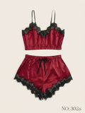 Silk Lace 2 Pcs Set Crop Top