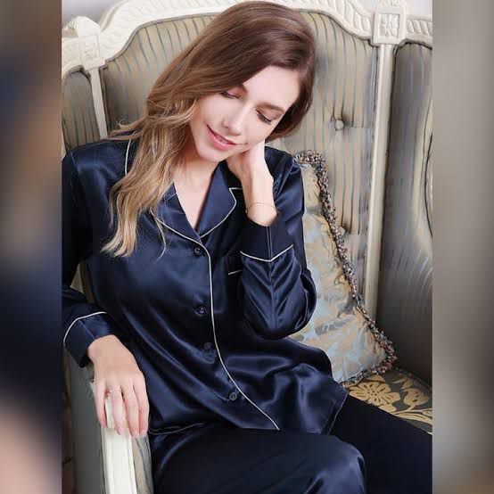 Silk Shirt Trouser Night Wear Set