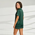 Silk Shirt & Short Night Wear Set