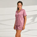 Silk Shirt & Short Night Wear Set
