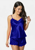 Two Pieces Silk Short Cami Set