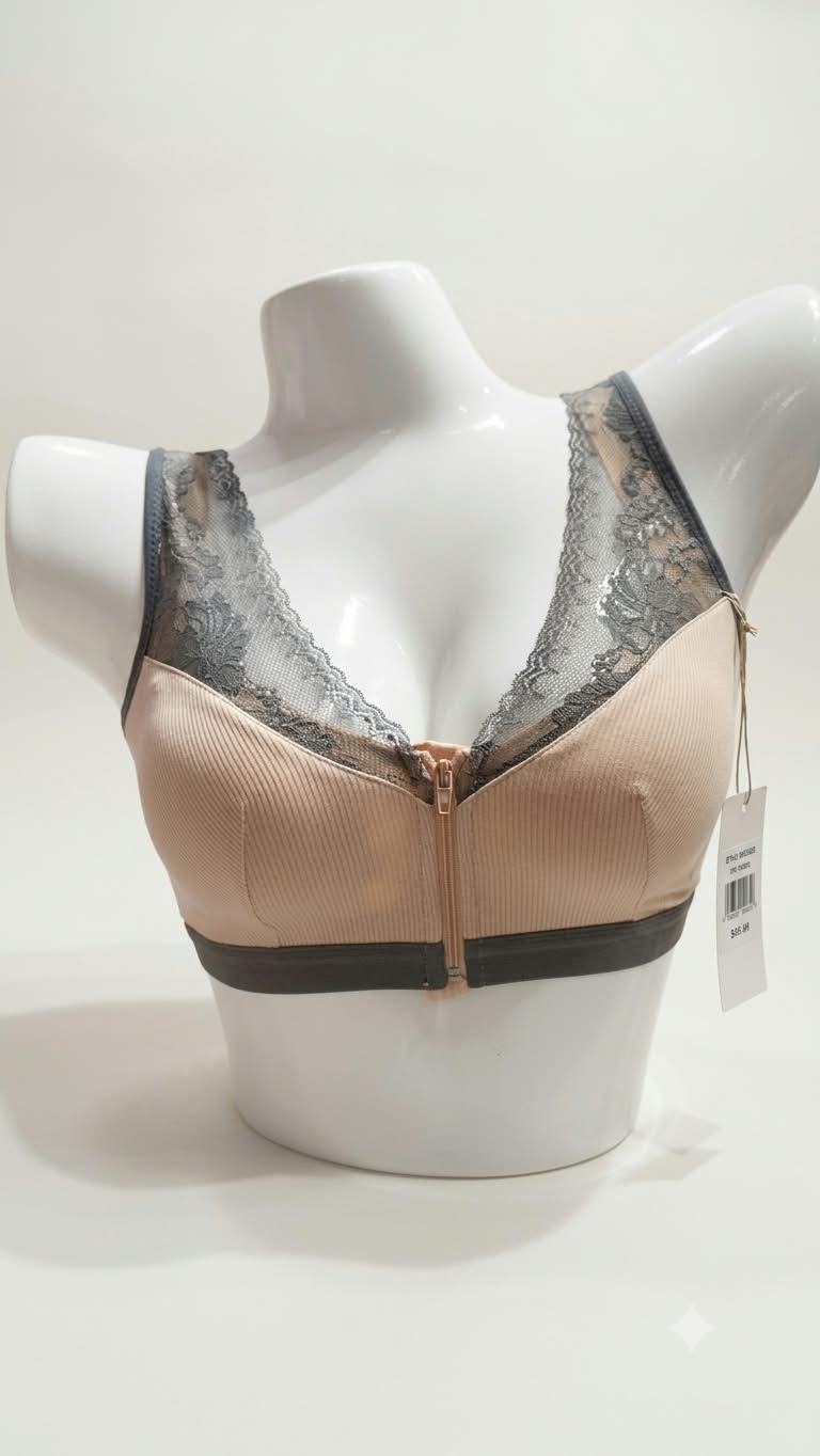 Front Open Zip Bra Free Size