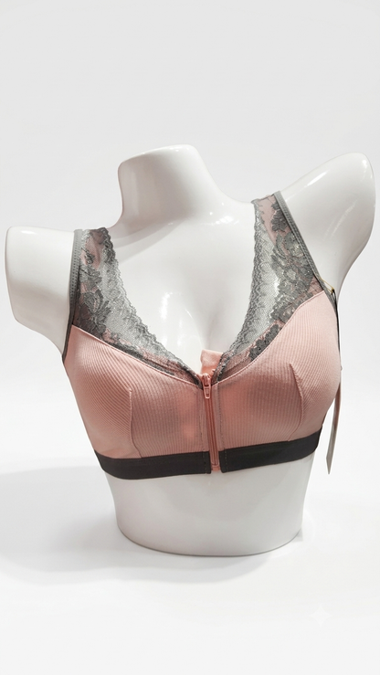 Front Open Zip Bra Free Size