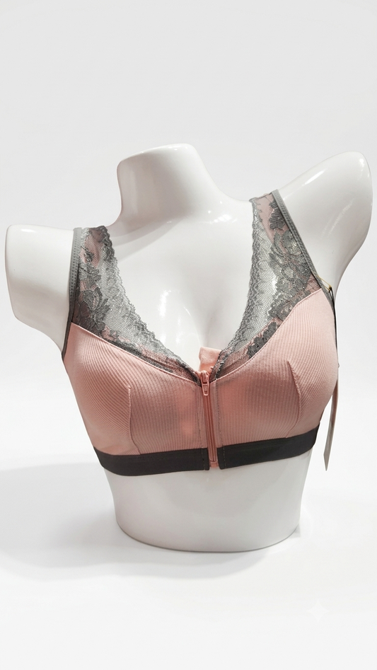 Front Open Zip Bra Free Size