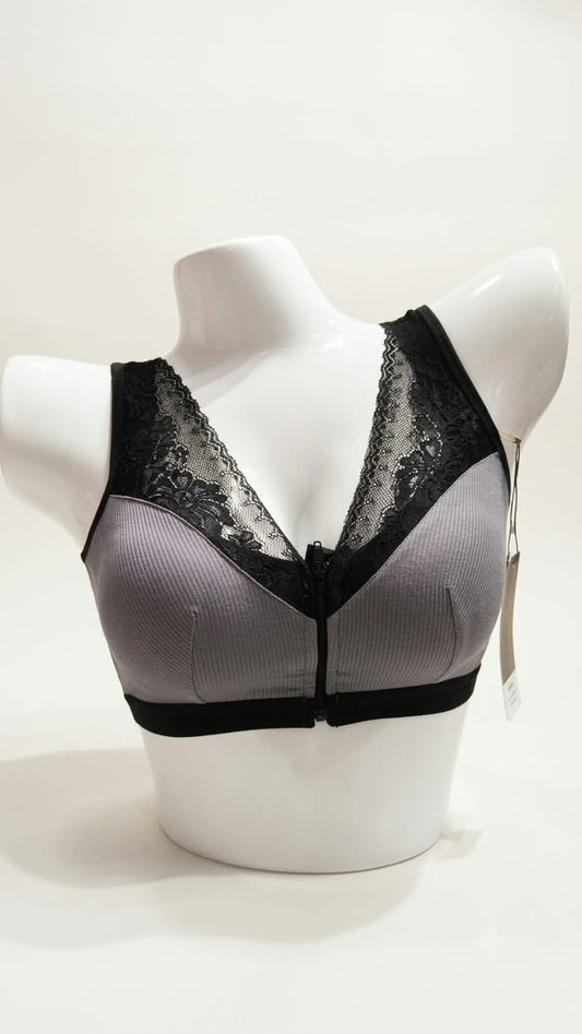 Front Open Zip Bra Free Size