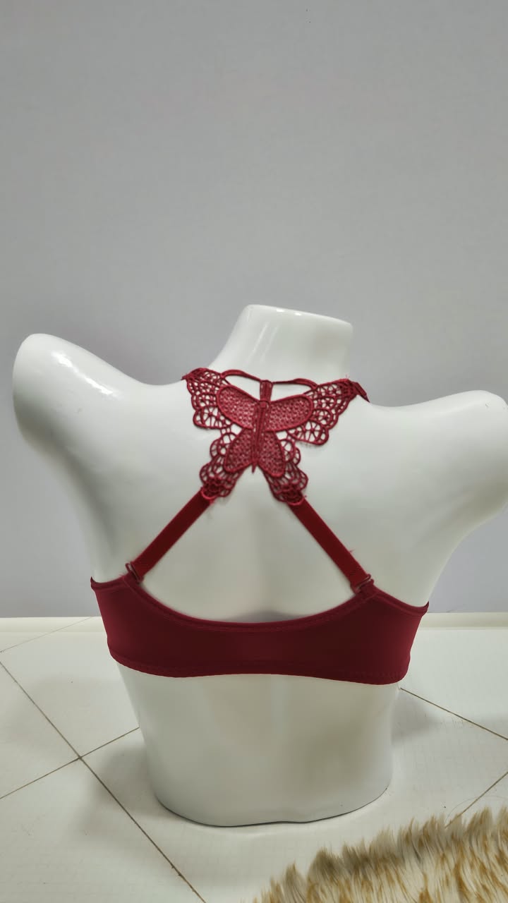 Front Closure Padded Bra – Butterfly Back Design