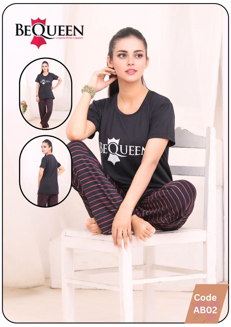 Be Queen Night Suits T-Shirt Trouser